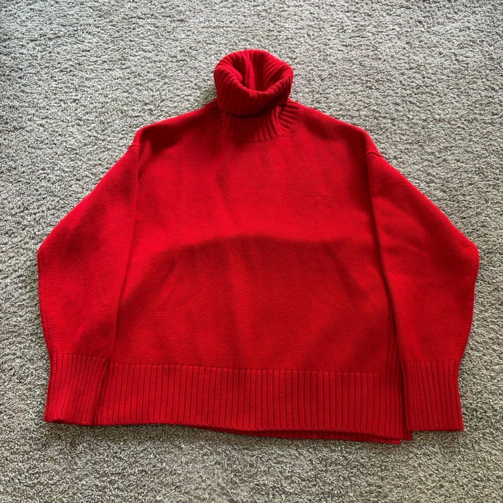 Polo Ralph Lauren Wool Cashmere Blend Turtleneck Sweater Red Women’s Large